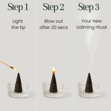 Incense Cones + Glass Holder