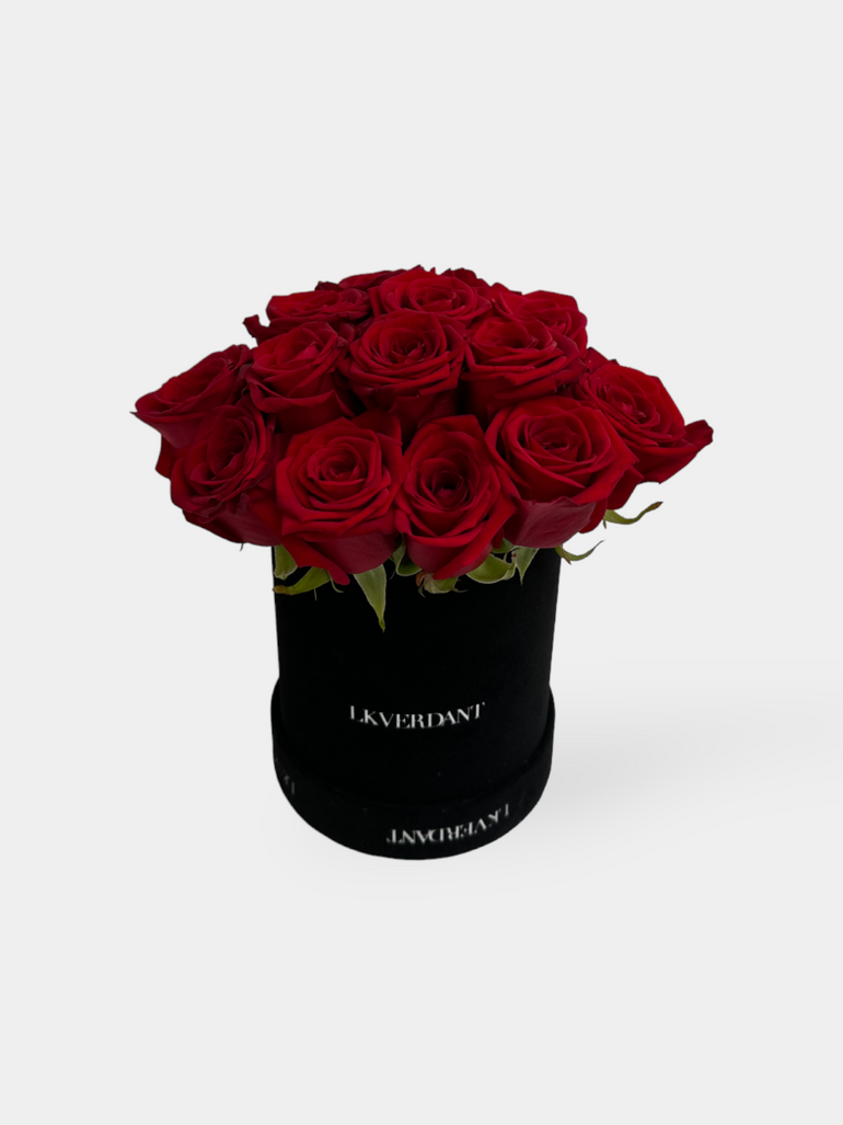 Red Roses Hatbox Flowers Delivery