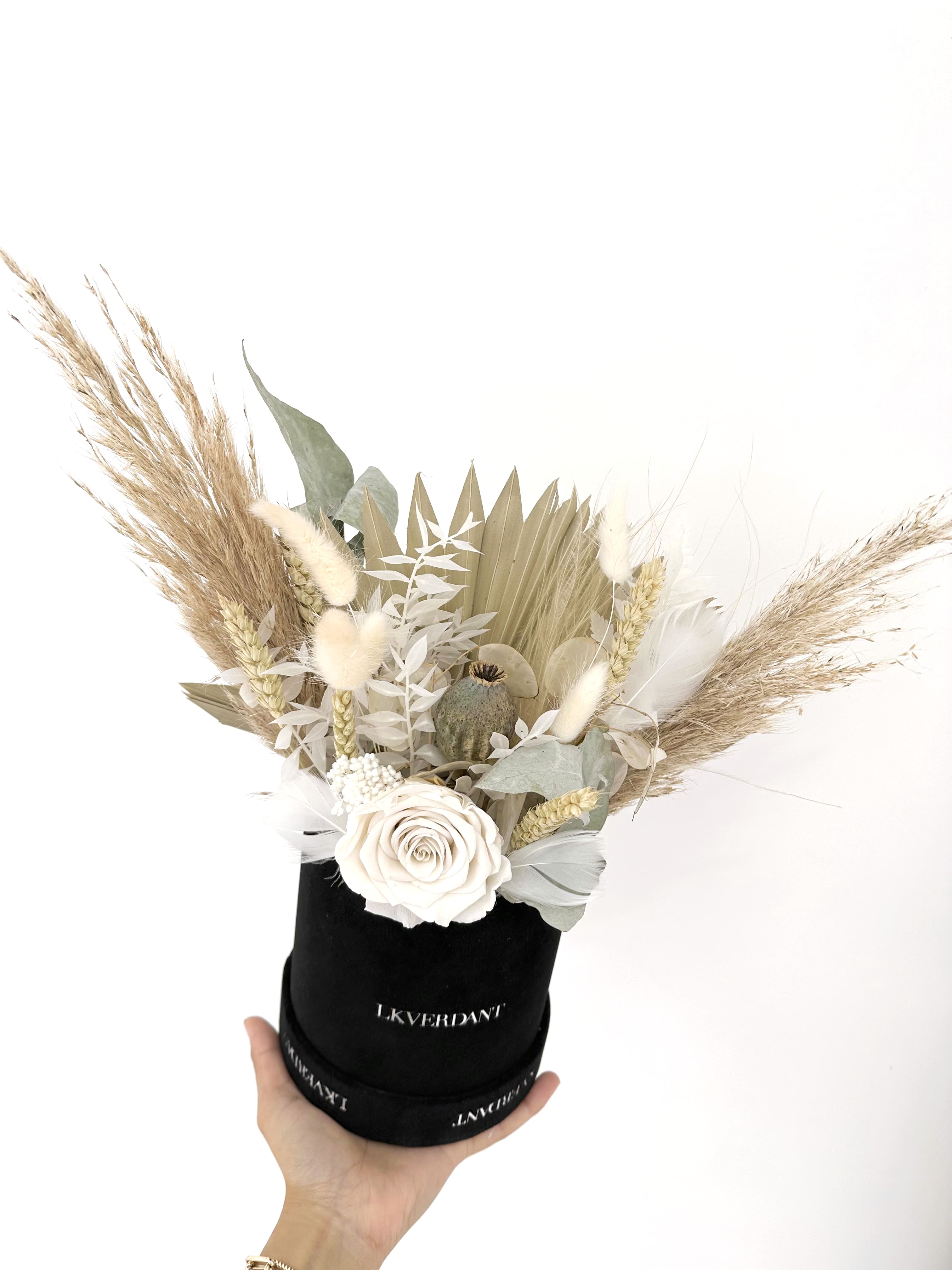 The Dawn Dried Hatbox Flowers - LK VERDANT