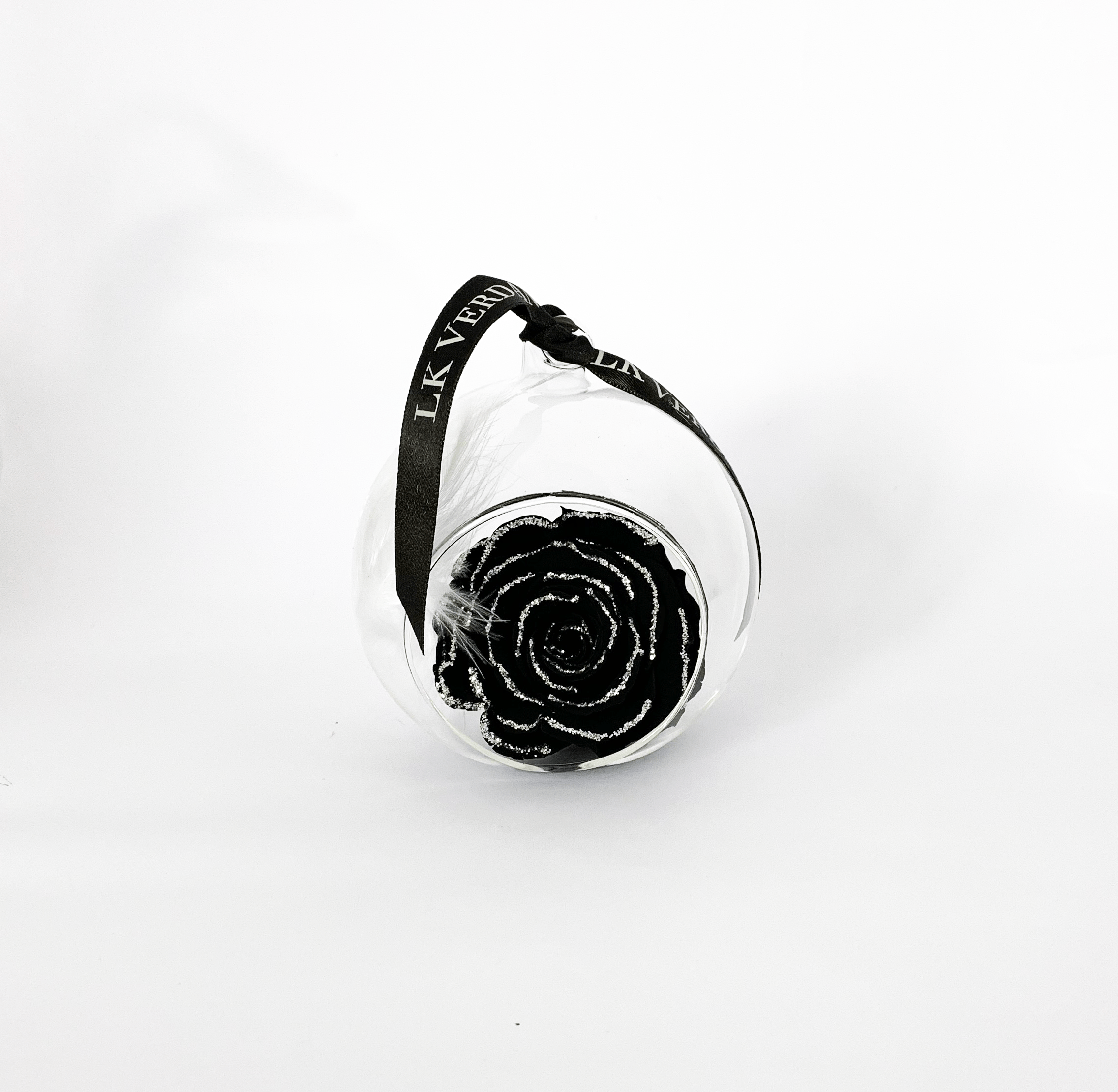 The Always Black Glitter Forever Rose - Shop for Flowers and Forever Roses - LK VERDANT