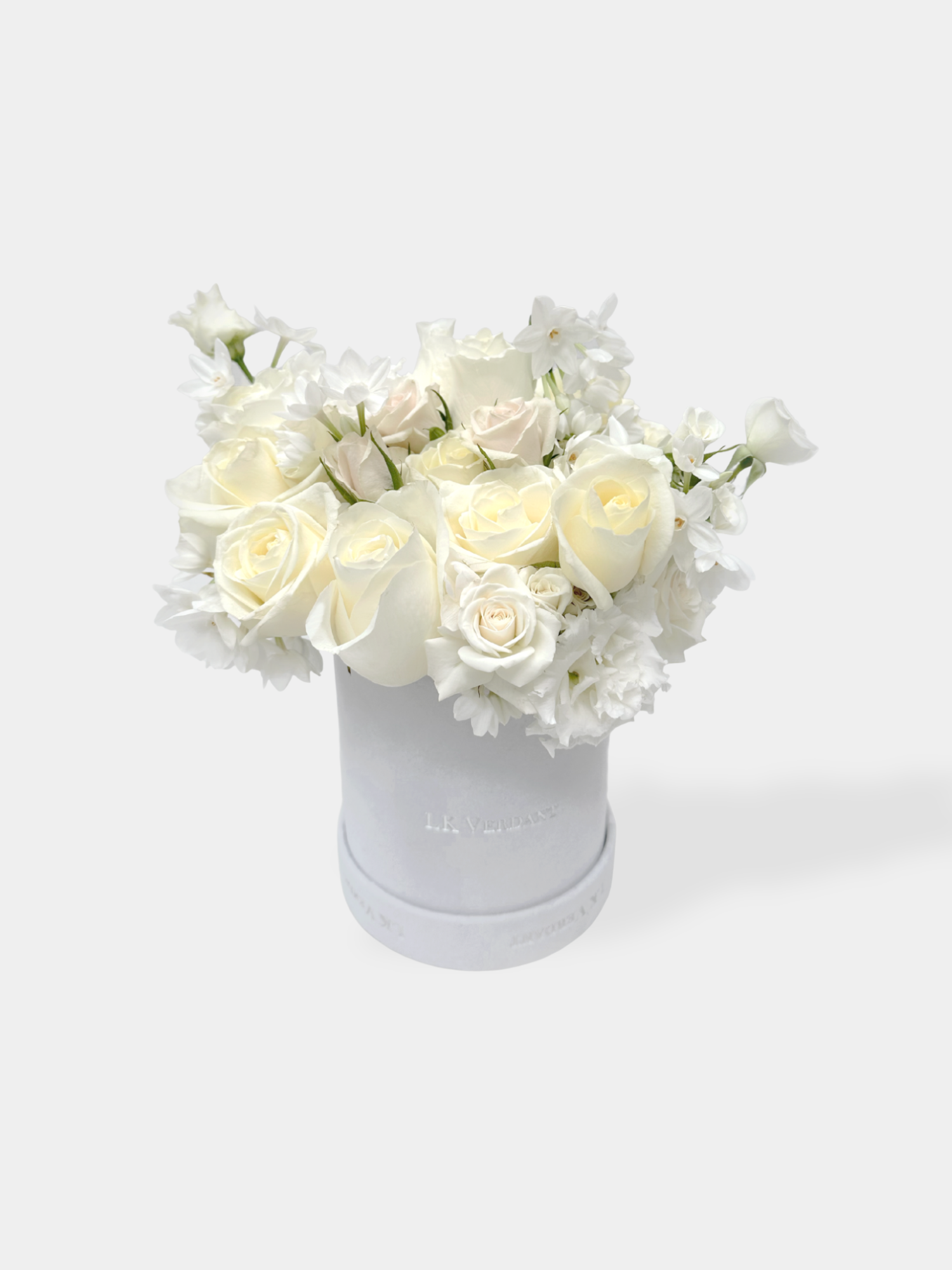 Elegant Whisper Hatbox Flowers - LK VERDANT
