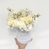 Elegant Whisper Hatbox Flowers - LK VERDANT